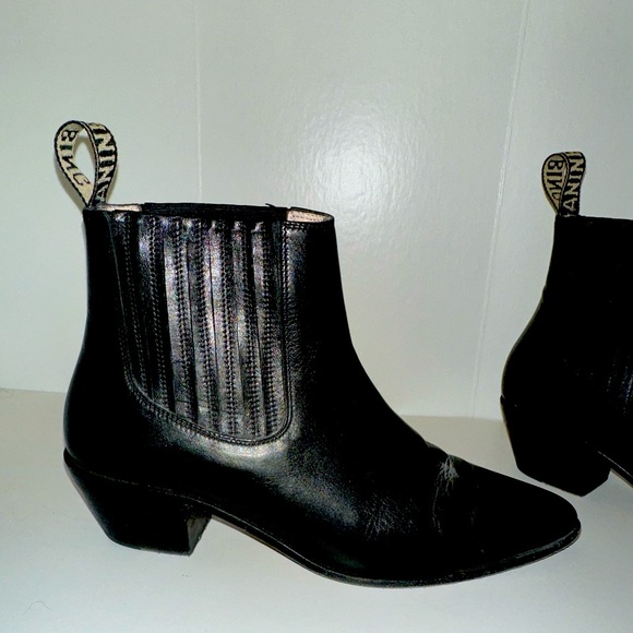 Anine Bing size 7 black flat boots